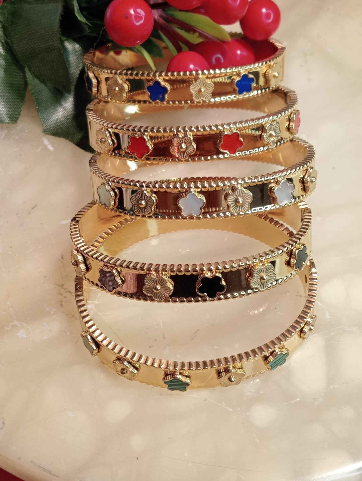 bracelets trèfle fine5