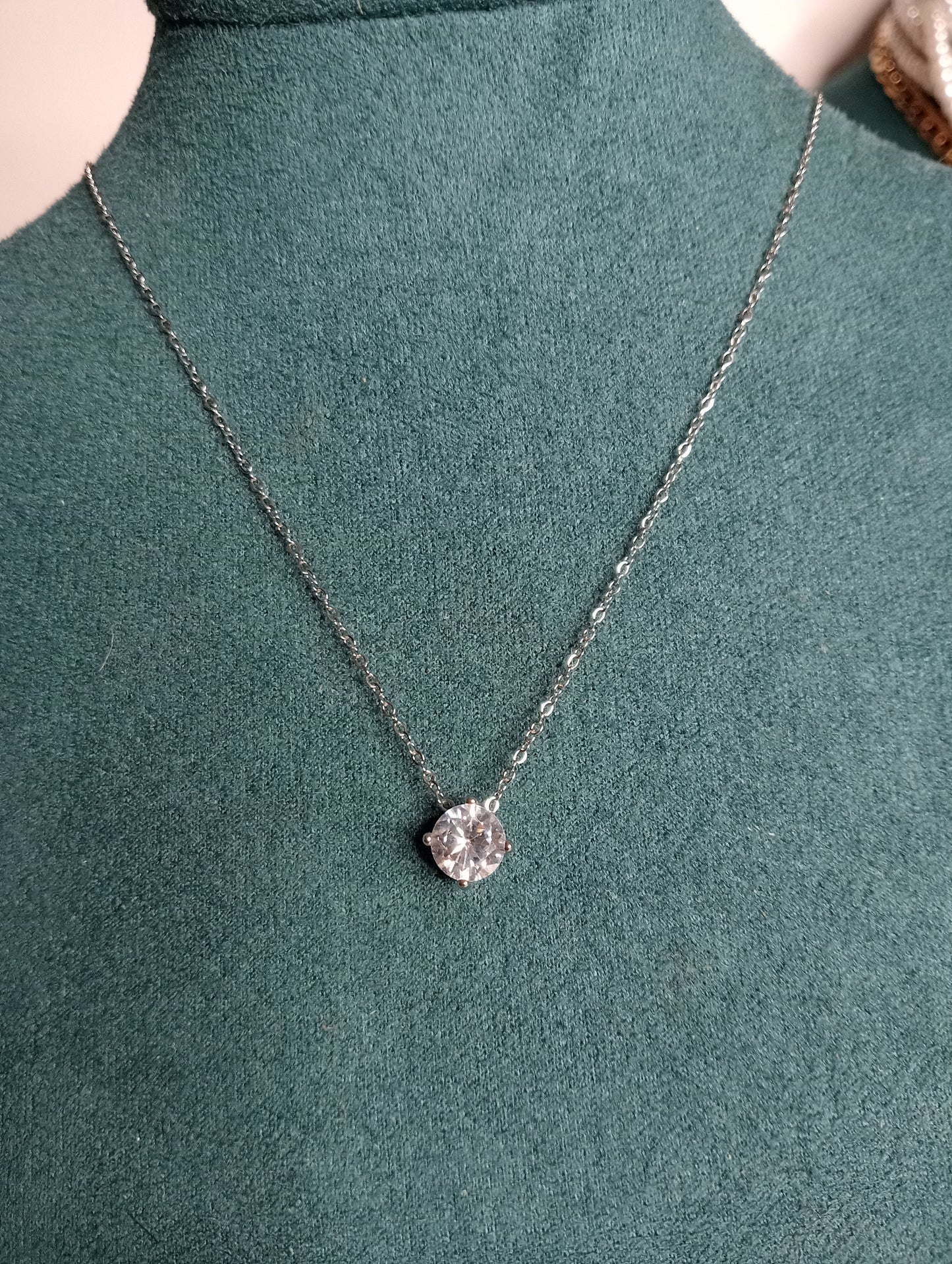 Collier دمعة argenté