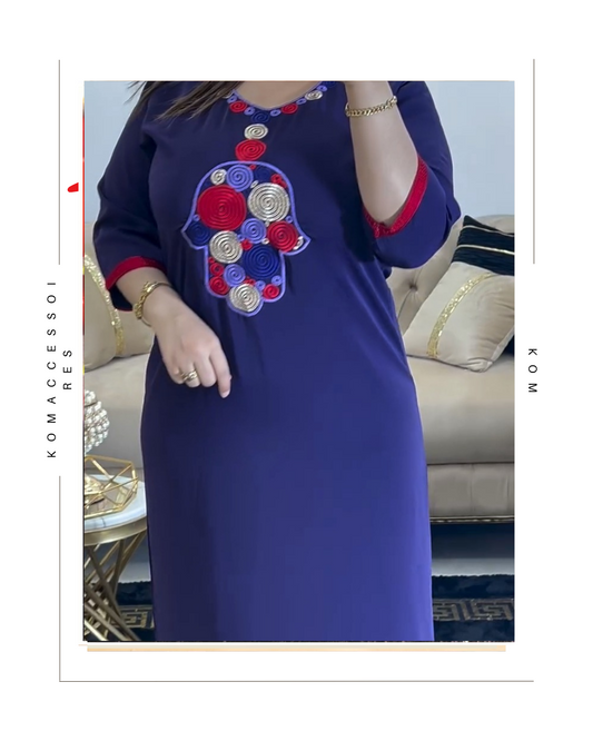 Gandoura violet rouge